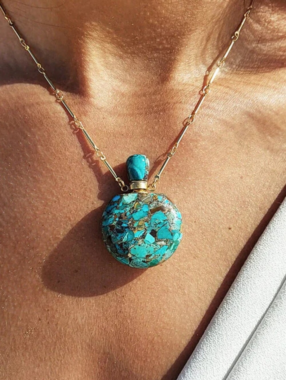 Danielle Gerber Turquoise Potion Bottle Necklace